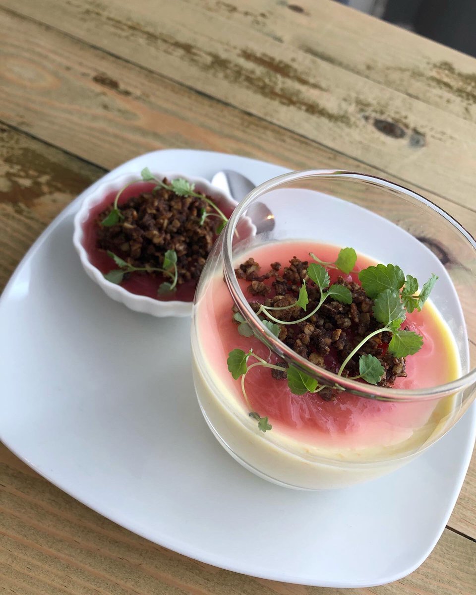 Seared Coley, <a href="/JustinStaal/">Staal Smokehouse</a> smoked salmon with tomato &amp; garlic butter, roasted potatoes &amp; tenderstem broccoli

Orange Posset, rhubarb compote &amp; toasted cinnamon oats