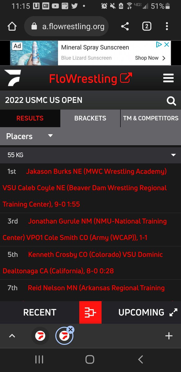 Former STVM wrestler Kenny Crosby finishes 5th at the 2022 USMC US Open.  U20 Greco-Roman 55 kg
