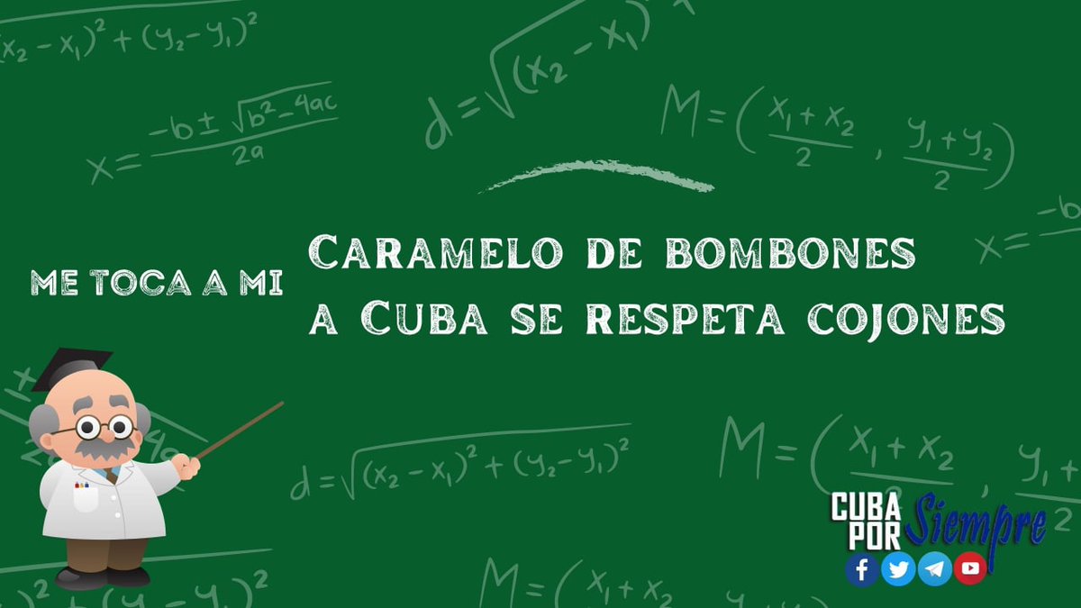 #MeTocaAMi: Caramelo de bombones a #Cuba se respeta cojo....😠
#CubaViveYTrabajo que les quede claro #VamosConTodo.
@IzquierdaUnid15 @Ivettelvarez5 @Cuba_PorSiempre @Vacuna_Cubana