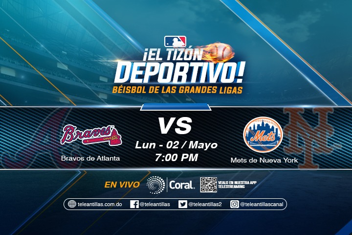 TeleAntillas10's tweet photo. Sintoniza hoy a la 7:00 PM la #MLB por #ElTizonDeportivo🔥🔥 el partido #BravosdeAtlanta VS #MetsdeNuevaYork por #coral
También lo puede ver descargando nuestra app #Telestreaming
Beisbol de las Grandes Ligas!
#ElTizonDeportivo #MLBporCoral #MLB202 https://t.co/12wahhUeiw