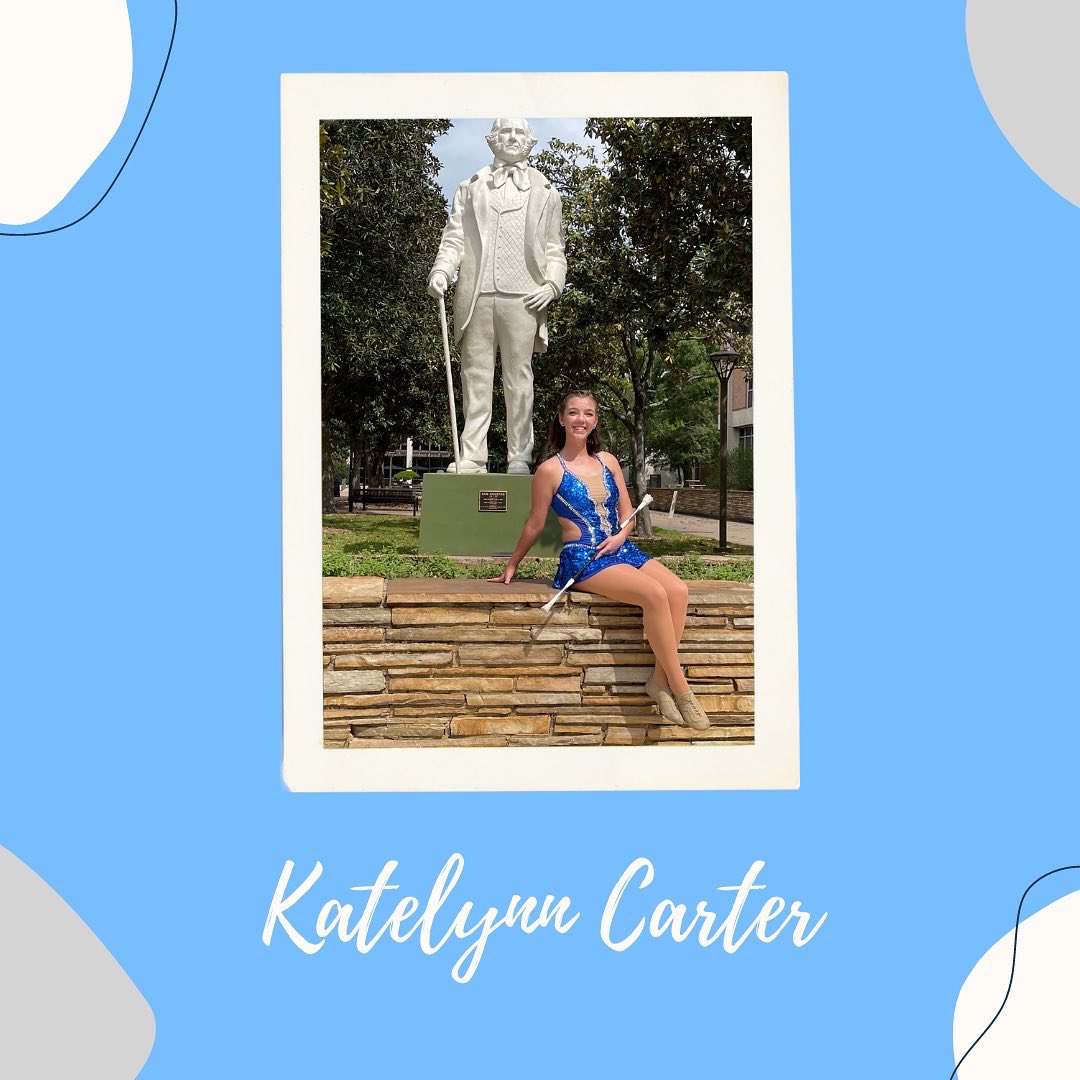 samhoustonbmb's tweet photo. We are thrilled to announce our newest Bearkat Marching Band Feature Twirlers, Katelynn Carter and Lynsey Threadgill, who will be joining returning Feature Twirler, Yelayna Rossi for the 2022-2023 season! 
Learn more about Katelynn here! https://t.co/mUBnc42yOt