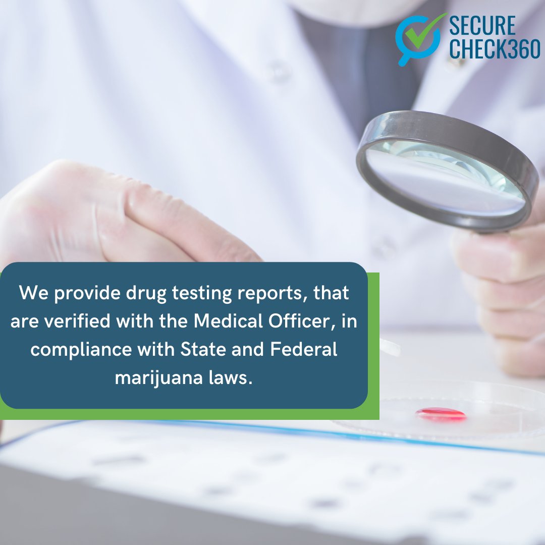 Securecheck360_'s tweet photo. Get verified reports from Medical officers in compliance with State and Federal marijuana laws!
Hire Us for all your background checks need @Securecheck360_!

#criminalverification #backgroundchecks  #securecheck360 #hirewithconfidence  #staffingagency #california #usa https://t.co/TcRi4l7b8s