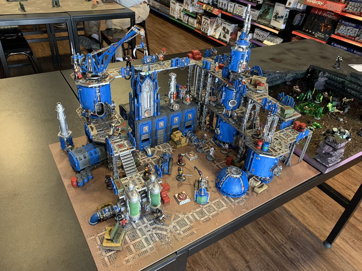 TheLilMek's tweet photo. @hobbyvices My fully painted armies
#StormDragons40k
#AirWAAAGH
#Salamanders40k
And #TheThirdArmy of #SectorMechanicus terrain. https://t.co/sjMs5ilOdl
