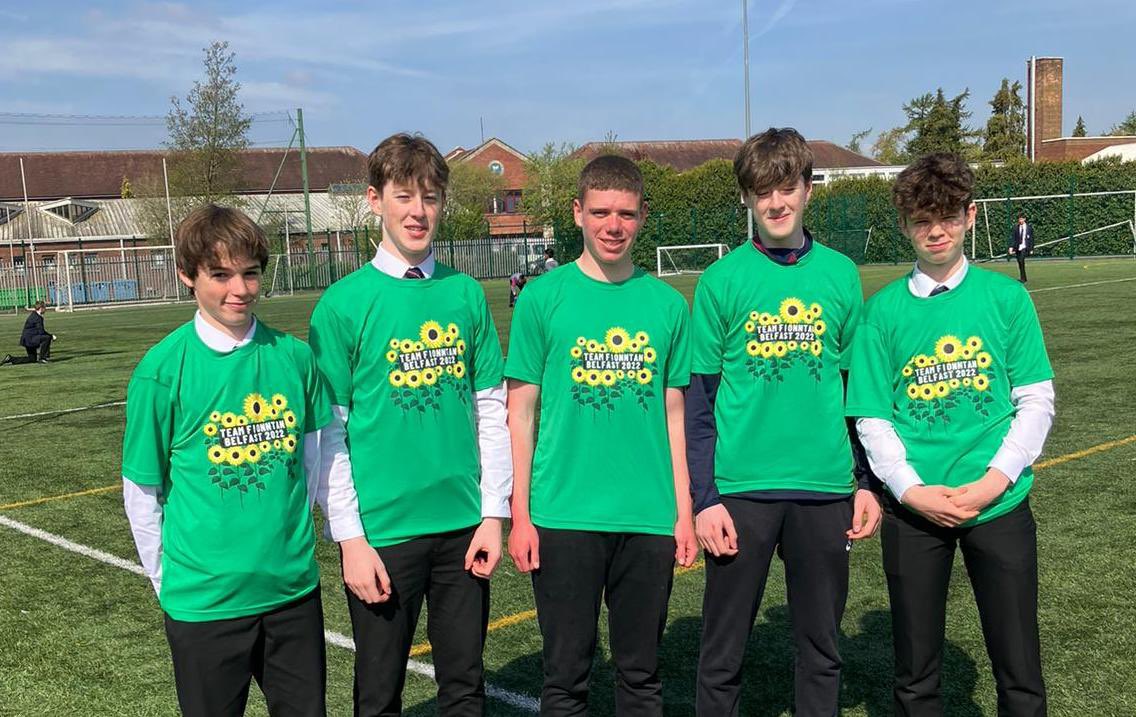 There will be hundreds of people wearing these shirts tomorrow in memory of Fionntán McGarvey and supporting We Are Donors. It will be a fantastic tribute <a href="/Naomhbridclg/">St Brigids GAC</a> <a href="/Aquinas_fc/">Aquinas FC</a> if you are able to support the cause the link is here justgiving.com/fundraising/Fi…