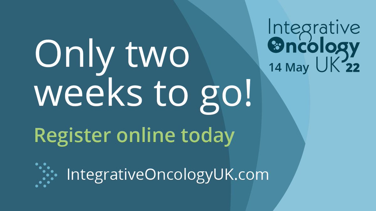 Just 2 weeks to go until #cancercare experts present the latest in #integrativeoncology at #IOUK Taking place live online this one-day event is for healthcare professionals looking to optimise &amp; support patient care Find out more and register: bit.ly/IOUK21 #cancercare