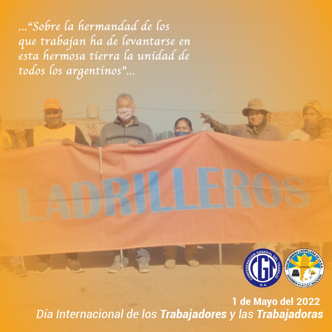La Familia Ladrillera rinde homenaje a los Trabajadores y las Trabajadoras en su día.
#DiaInternacionaldelosTrabajadores 
 #DiaDelTrabajo 
#1Mayo