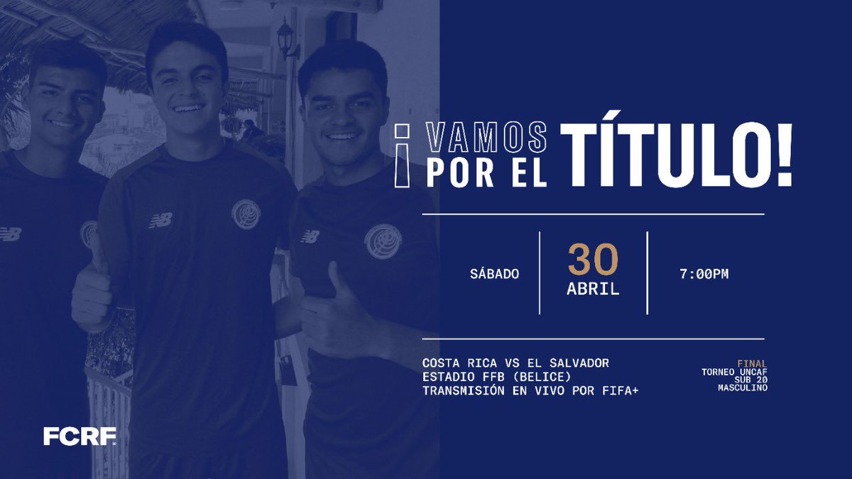Una 𝐅𝐈𝐍𝐀𝐋 se juega como una 𝐅𝐈𝐍𝐀𝐋

Vamoooos Sele!!! 🇨🇷

#SeleSub20
#TorneoUncaf