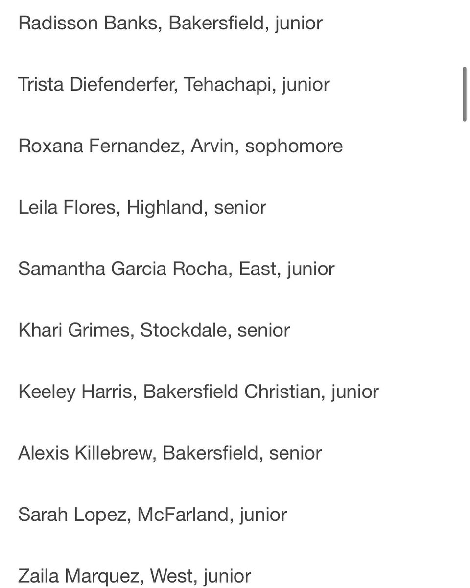 Congratulations to our girls on making @bvarsitylive All-Area teams! Amelia Ferguson was selected All-Area 1st team and Leila Flores was selected All-Area 2nd team. What a way to finish our historic year! Congratulations ladies! 
<a href="/Miaballer13/">Amelia_Ferguson13</a>