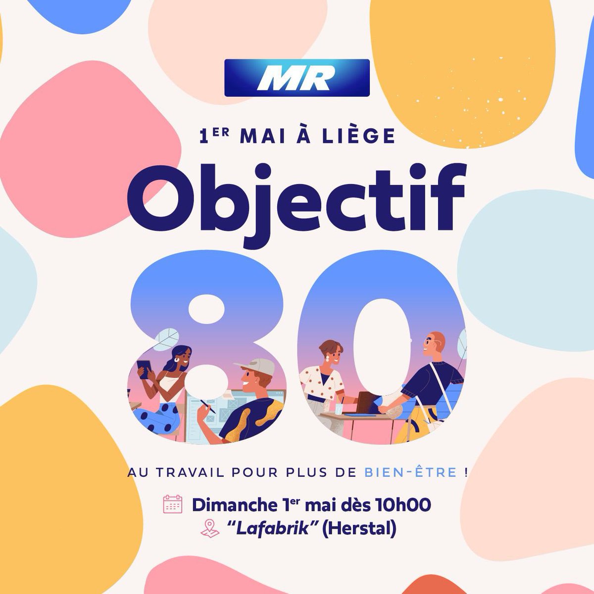 MR_officiel's tweet photo. đ J-1 ! Le MR se rĂ©jouit de fĂȘter le travail en ce fameux dimanche 1er mai.
âđŒ Inscrivez-vous vite sur : https://t.co/oB0VAjH6J4 (inscription nĂ©cessaire)
âčïž Tout le programme sur : https://t.co/FK7dT7pBZq
#Fierdetreliberal #1ermai #FeteDuTravail #Objectif80 https://t.co/XzGMdgjmdn