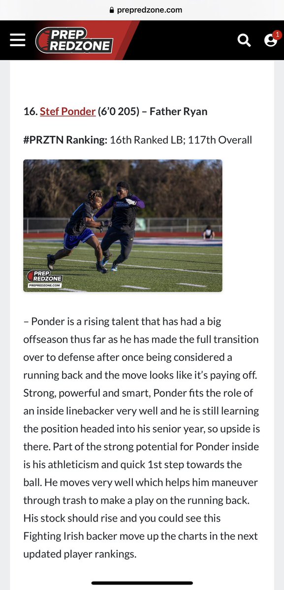 iamstefanponder's tweet photo. Shout out to @CSmithScout and @PrepRedzoneTN for the write up! 💯 #linebacker #Tennessee https://t.co/3qftiiAiEd