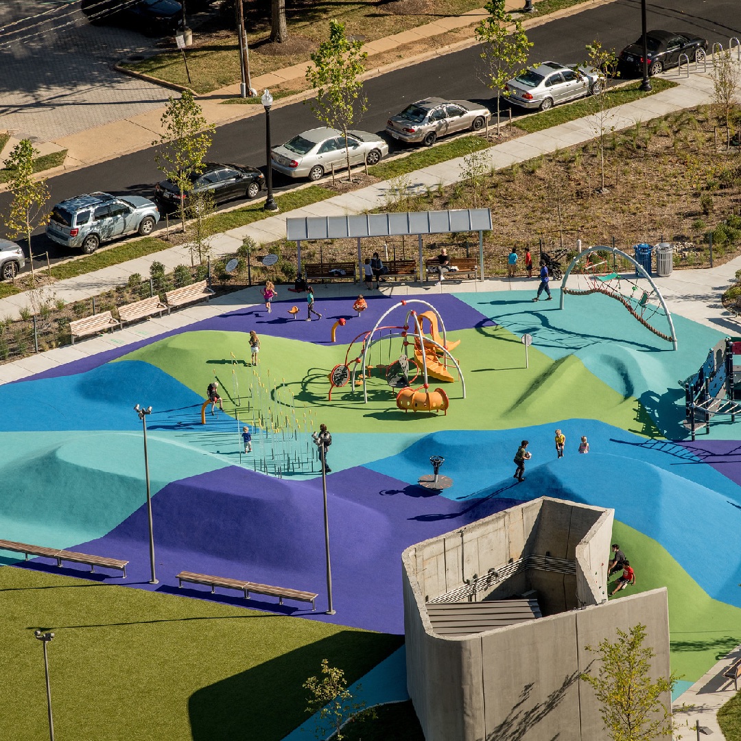 Life is better enjoyed outside! ☀️  Bring the family to Mosaic Park in Ballston for a day of play! #LifeIsFULL