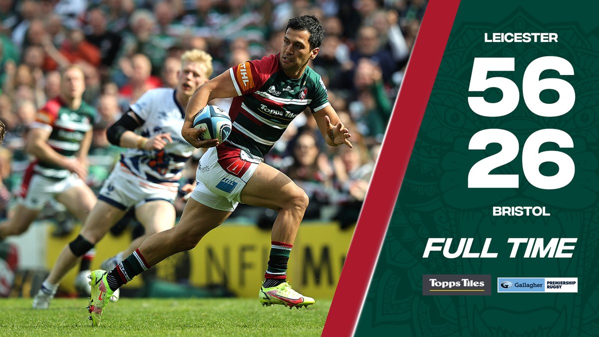 LeicesterTigers's tweet photo. Job done. ✅ 

#LEIvBRI🐯🐻 #COYT 👊 https://t.co/YdPtLIo781
