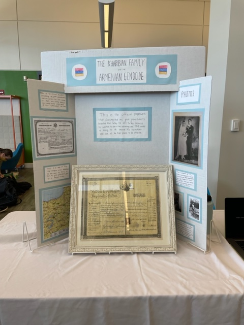 Visited an exhibit of comparative genocide student projects at Essex North Shore Agricultural and Technical School. Teachers, Justin Bilton and Jason Stark, were my students at Salem State University. Proud they are educating the next generation in Holocaust and genocide studies.