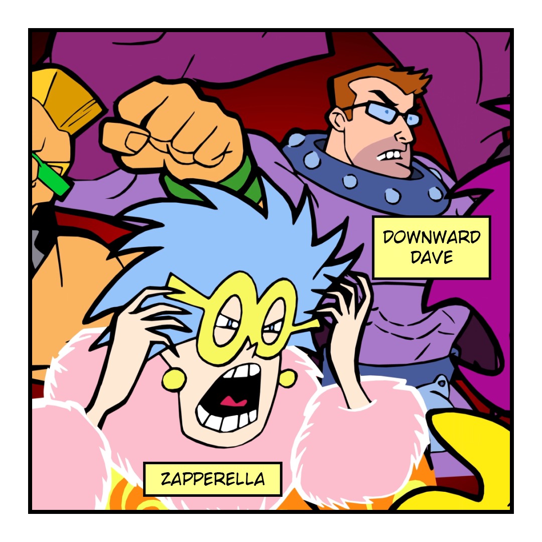 Meet the Slam-Girl Villains Pt.2 A.K.A. the LEAGUE OF EVIL BASTARDS, created by Stan Lee and Will Meugniot in 2000.

#slamgirl #slamgirlNFT #nft #nftart #comic #comicbooks #comicart