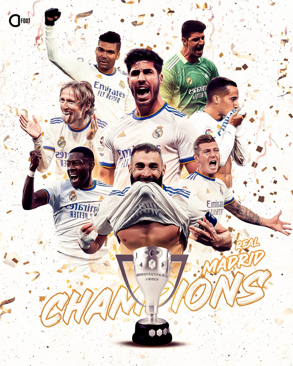 ActuFoot_'s tweet photo. LE REAL MADRID EST SACRÉ CHAMPION D'ESPAGNE POUR LA 3️⃣5️⃣e FOIS DE SON HISTOIRE 🤍🏆🇪🇸 https://t.co/Oo9oHLu1oW