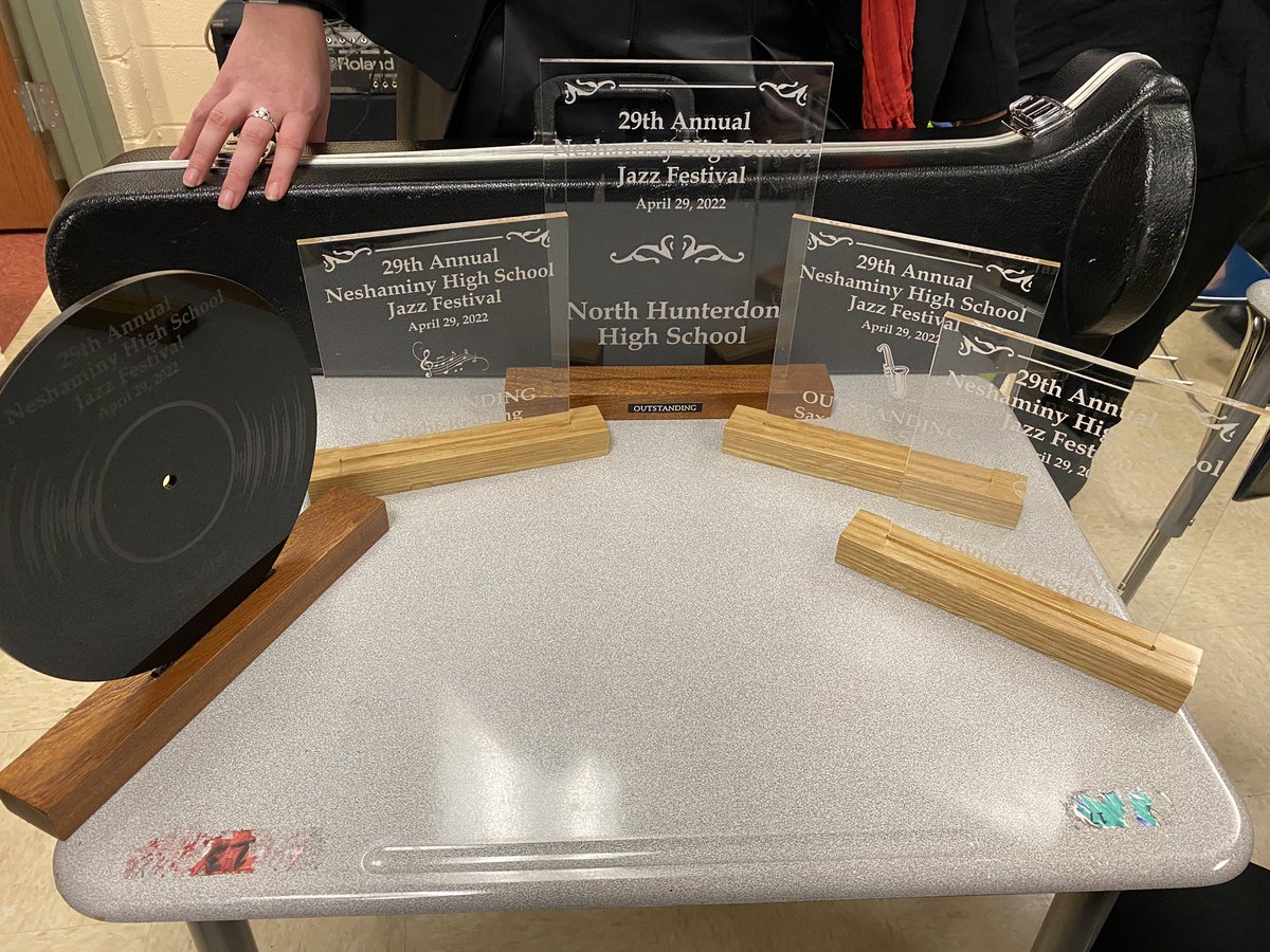 The North Jazz Ensemble took 2nd place at the Neshaminy HS Jazz Fest, earning awards for best saxophone and trumpet sections, and best sightreading. Senior Kristin Field earned a soloist award, and Senior Nate Tota was recognized as the best  soloist of the festival. #NorthJazz