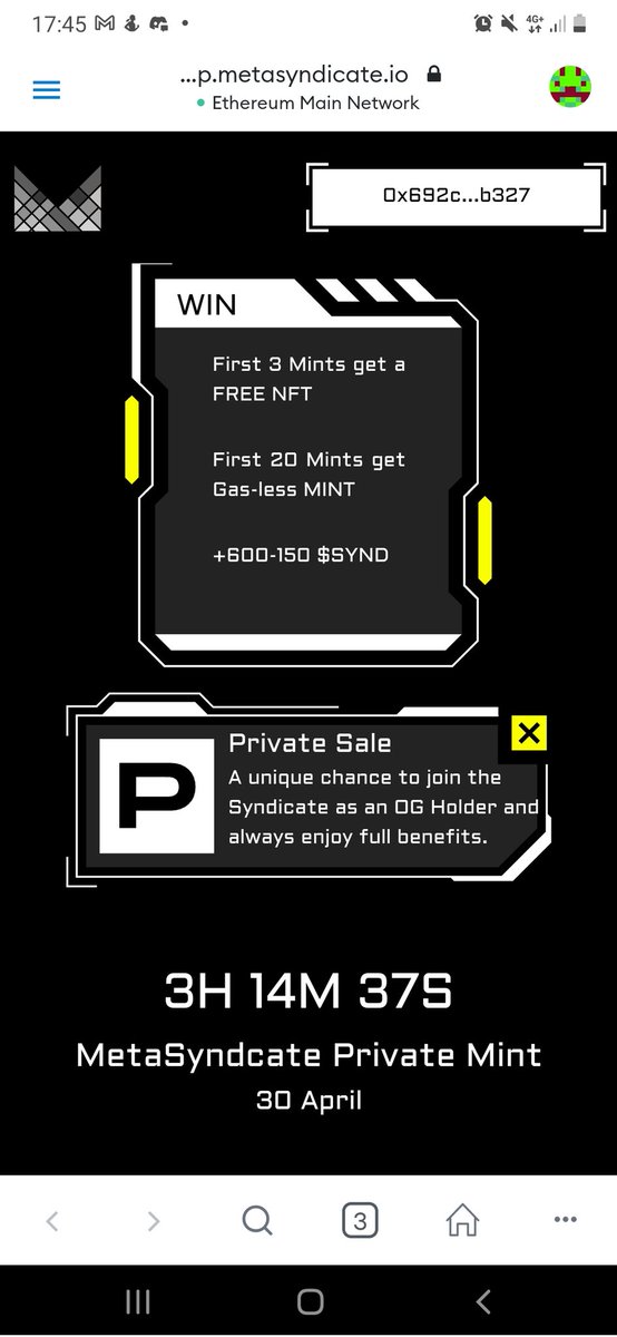 We have finally arrived for this important day which will be an important day in the life of the metasyndicate..I am very happy and I start with great feelings..thank the team and the whole group!
<a href="/meta_syndicate/">MetaSyndicate</a> <a href="/ozrikh/">Ozrikh</a> <a href="/kimvb93/">Kimvb93.eth</a> <a href="/_DimDam_/">DimDam</a>