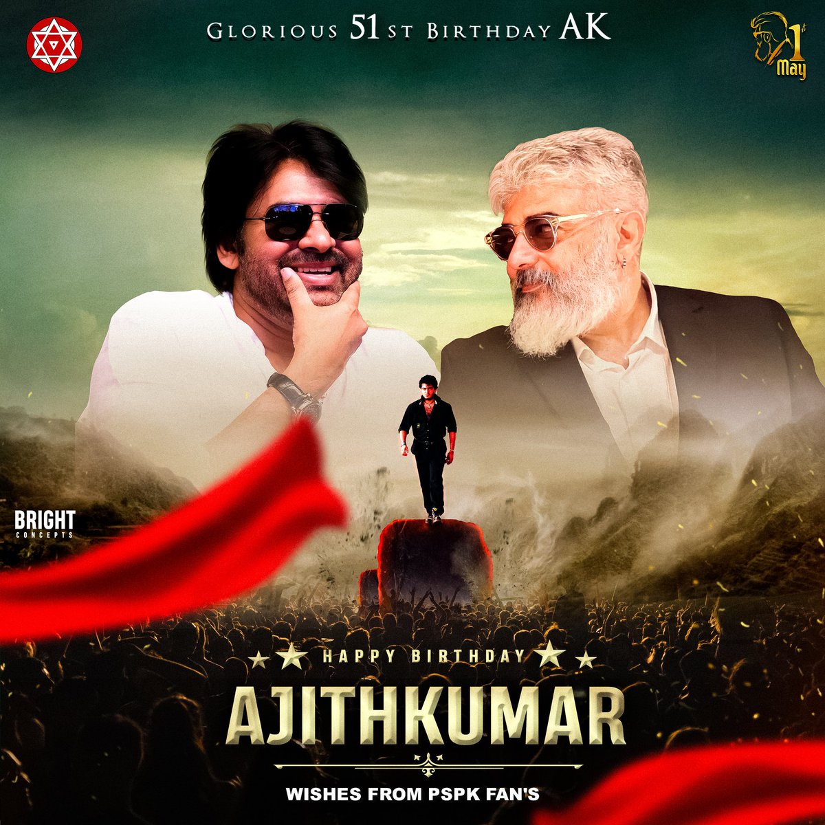 rameshlaus's tweet photo. Most Awaited Memorable Celebration's Here✨

Here is CDP Wishing ICON #Ajithkumar Sir on Glorious New Era 51st B'day🎉💐 From Most Beloved @PawanKalyan garu's Fans

Presented : @AjithPSPK_fans 
Designed : @BrightConcepts2 

#HBDAjithKumar
#HBDAjithKumarFromPawanKalyanFans https://t.co/47v60czq6n