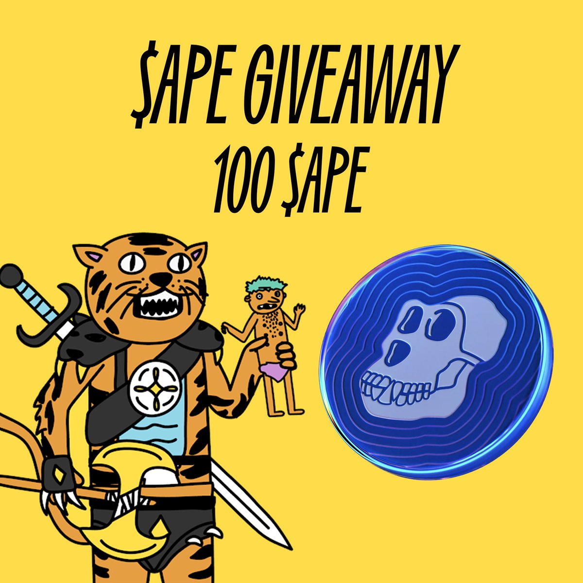 The Weirdos (@theweirdosnft) on Twitter photo ๐จ 100 $APE GIVEAWAY ๐จ
๐ 100 $APE to 1 Weirdo holder
TO ENTER โคต๏ธ
1๏ธโฃ Hold a Weirdo
2๏ธโฃ Follow <a href="/TheWeirdosNFT/">The Weirdos</a>
3๏ธโฃ Like & RT
4๏ธโฃ Tag 1 fren
๐ตโ๐ซ 9272 Weirdos NFT collection
Get your Weirdo here๐
opensea.io/collection/theโฆ
Winner announced in 6 Hours
#CryptoGiveaway #NFT #Weirdos ๐จ 100 $APE GIVEAWAY ๐จ
๐ 100 $APE to 1 Weirdo holder
TO ENTER โคต๏ธ
1๏ธโฃ Hold a Weirdo
2๏ธโฃ Follow <a href="/TheWeirdosNFT/">The Weirdos</a>
3๏ธโฃ Like & RT
4๏ธโฃ Tag 1 fren
๐ตโ๐ซ 9272 Weirdos NFT collection
Get your Weirdo here๐
opensea.io/collection/theโฆ
Winner announced in 6 Hours
#CryptoGiveaway #NFT #Weirdos