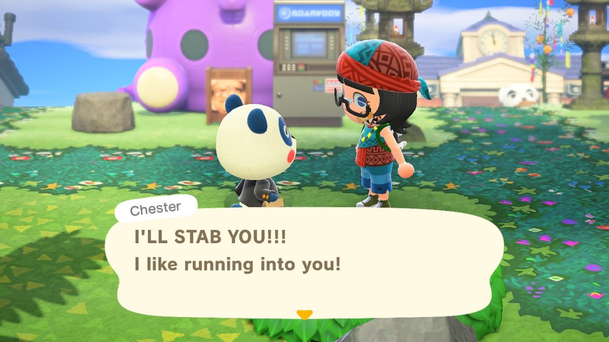 Wow Chester it was lovely running into you too- (I forgot he says that now-) #AnimalCrossing #ACNH #NintendoSwitch