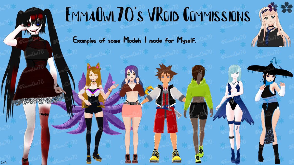 EOwl70's tweet photo. Vroid Commissions Open.
DM if you're interested.

#VRoidStudio #VroidCommission #CommissionsOpen #3DModel #Vtuber #Sora #Miku #Ahri https://t.co/lLbtjtUXwh