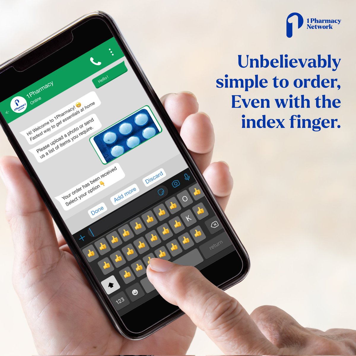 1PharmacyHQ's tweet photo. Ordering personal essentials, is now super easy for everyone๐ฑ
#personalessentials #onlineorder #justdadthings #thingsdadsdo #deliveries https://t.co/VV5z6EOWyX