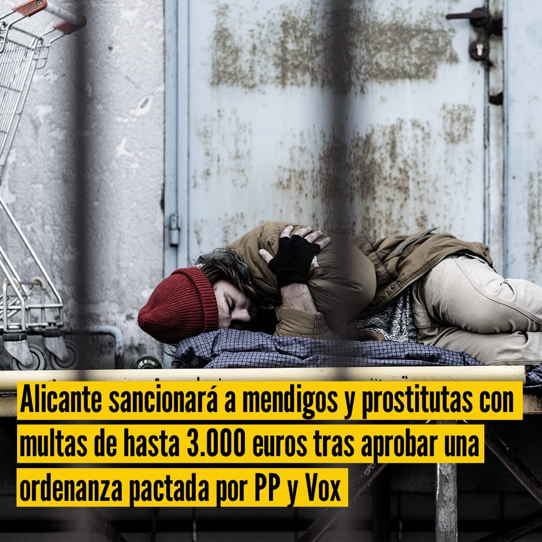 ¡Es de las normativas más vergonzosas e inhumanas que he visto en mucho tiempo y está pasando en Alacant! 😡

informacion.es/alicante/2022/…