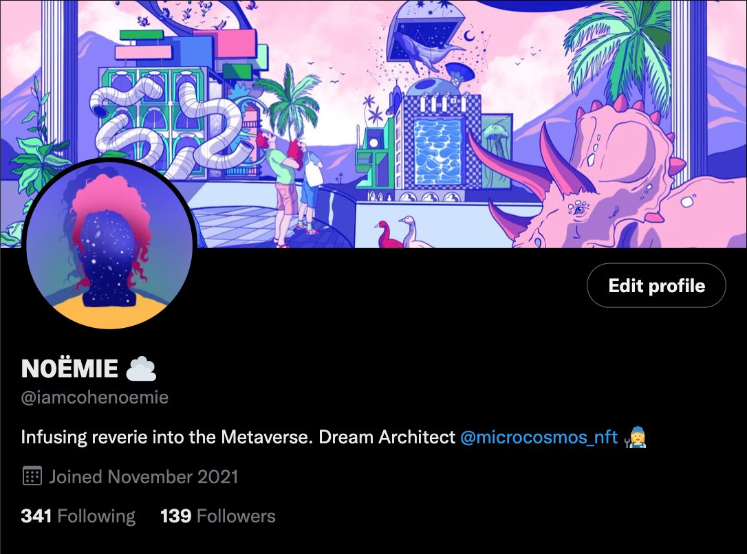 Pseudo -> Updated ☑️
PFP -> Updated ☑️
Bio -> Updated ☑️
Full <a href="/microcosmos_nft/">Microcosmos ☁</a> profile -> Completed ✅
Ready to take off 🚀