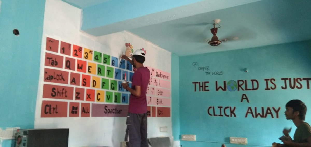 rcblrmidtown's tweet photo. #SchoolBell n the occasion of #AzadiKaAmrutMahotsav @C2CVoice rejuvenating 75 govt schools. Painting started in Chikkajajuru, Chitradurga district on the reminiscence of Freedom fighter 
B M Channabasavayya
@Shekhar_Rotary #SchoolBell #Campus2Community @SrikantBhagavat
@PMOIndia https://t.co/tRdGfFdh4I