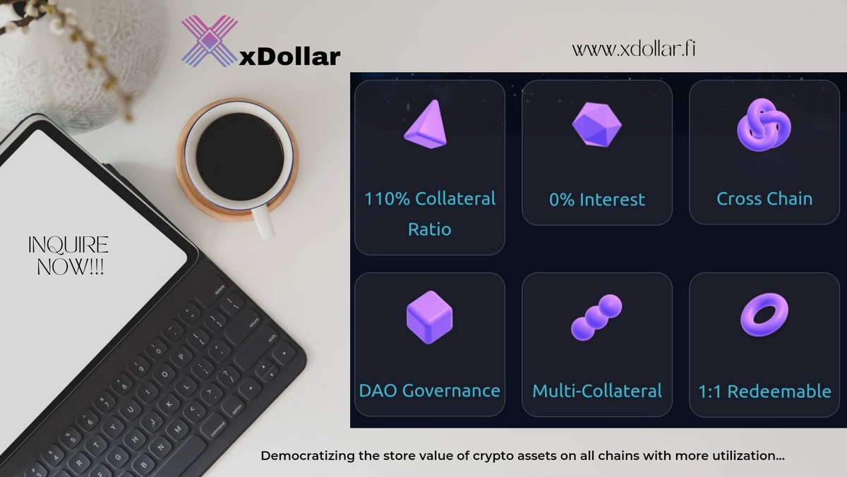 John28270260's tweet photo. @xDollarDAO Space is a multi-chain interest free lending platform that users can borrow non-custodial stablecoin, $XIM (xDollar Interverse Money)  against their #Crypto assets on any side chains with a minimum collateral ratio.

#cryptotrading #DeFi #Crypto #blockchain https://t.co/RMZIUJFl9i