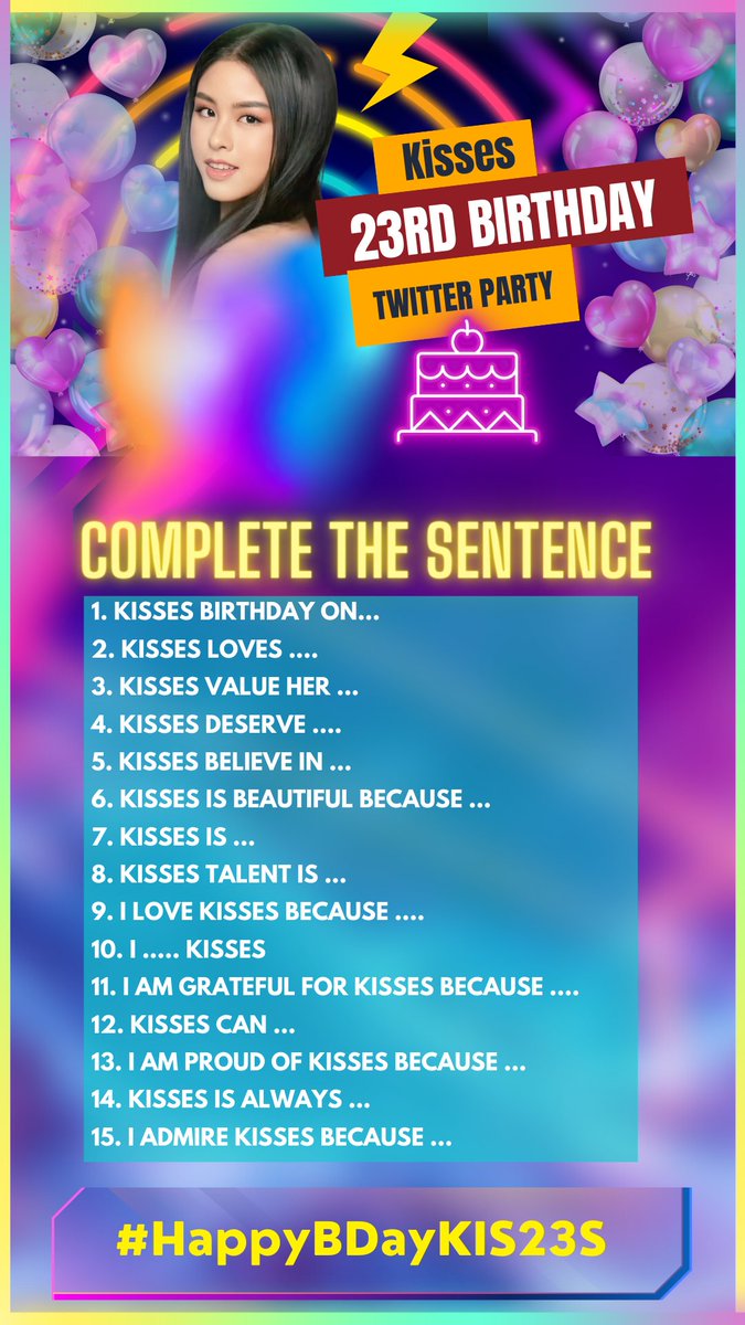 Hope you are having fun Kissables. 

Let's complete the sentence for what you think Kisses would do or what you know about Kisses. 

Don't forget to add the correct tag.

KISSES XXIII 

#HappyBDayKIS23S