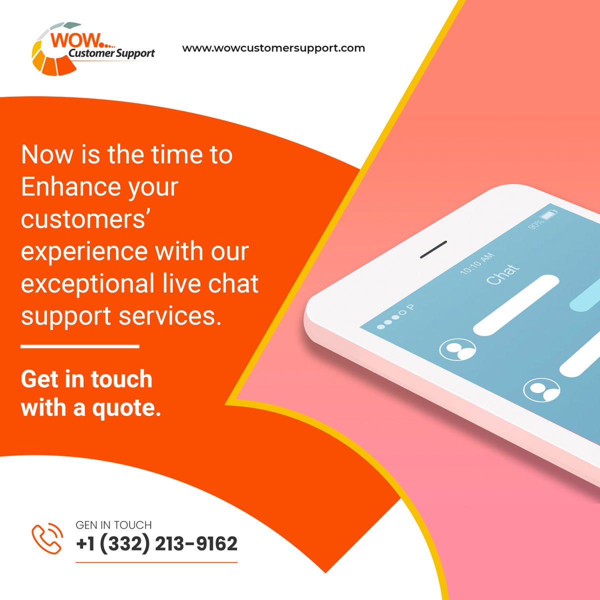 wowcsservice's tweet photo. Looking for scalable chat support services to provide timely service to your clients, then live chat service is the right choice for you. Now is the time to Enhance your customers’ experience with our exceptional live chat support services.  https://t.co/CwZ5WbjhFo https://t.co/XXUDzZNhh8