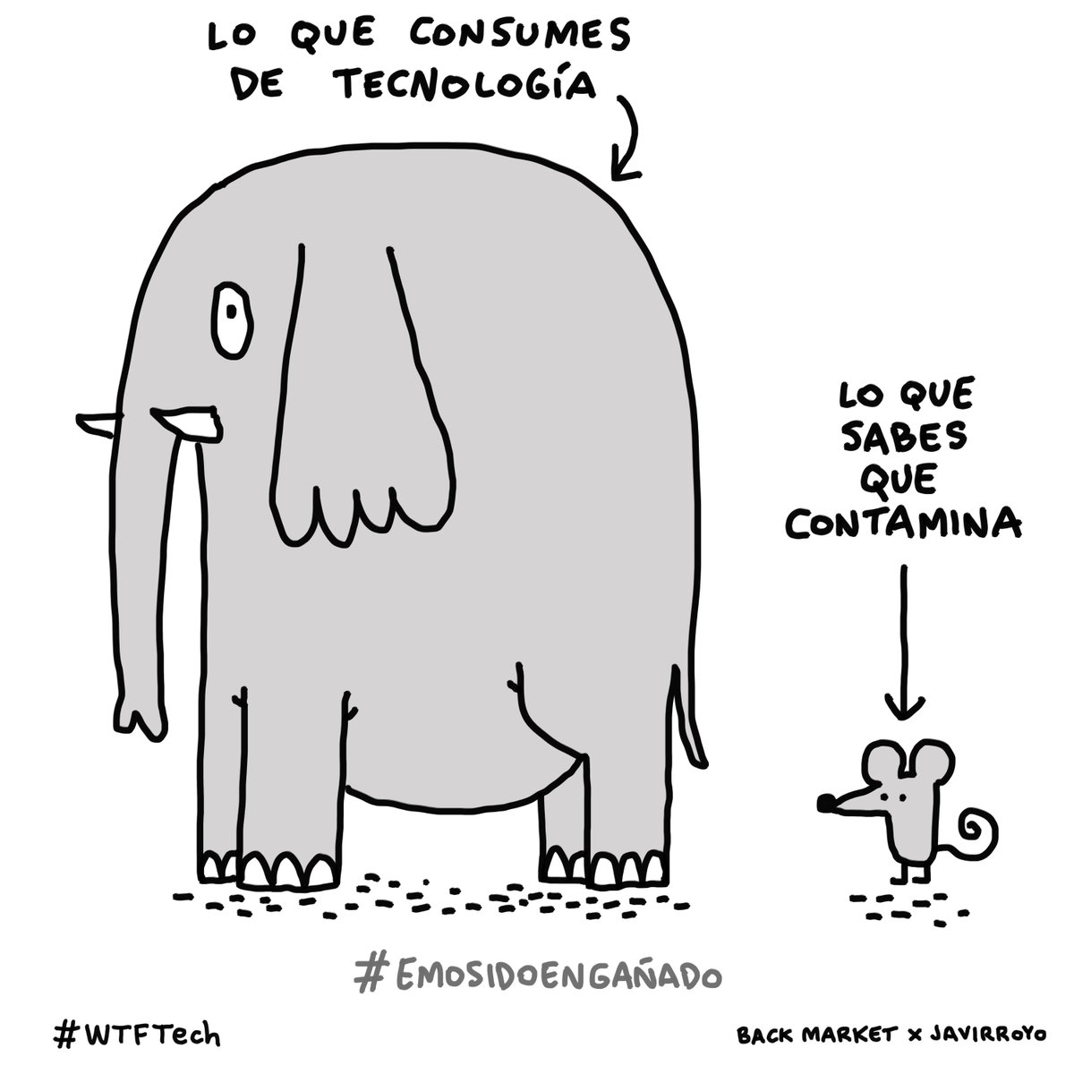 javirroyo's tweet photo. Hemos pasado a consumir muchísima tecnología de forma inversamente proporcional a lo que sabemos que contamina. Lo que sí sabemos es que toda tecnología puede tener una segunda vida.
.
Tomar conciencia del consumo de la tecnología. En @xelmeteoritox para @backmarket_es
#TechWTF https://t.co/Fbs0nY6CJY