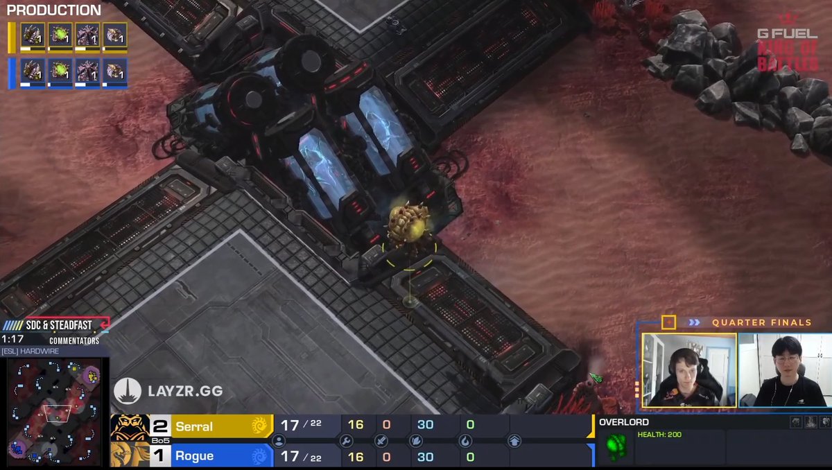 starcraft2fi's tweet photo. .@ENCE_Serral johtaa Rogueta 2-1 King of Battles 3 -puolivälierässä. Yksi karttavoitto vielä ja Serral etenee semifinaaliin! https://t.co/cgzAHDGeTF #esportsfi #sc2fi #eslprotour #kob3 https://t.co/uCkehhgRkN