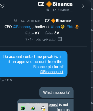 TAlkmaly's tweet photo. @binance This account contact me privately to solve my problem. Is this account belonging to you?
@__cz_binance__ https://t.co/5P8M4AYGNr