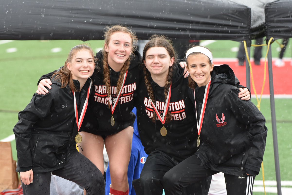 BHSGirlsTrackXC's tweet photo. Strength in team for #fastfilies with the FR/SO 1600 medley relay taking first: Slatter, Zoller, Sukel and Storms at Palatine Relays @GOBIGRED2022 @BHS220Athletics https://t.co/7LrEwKHQOa
