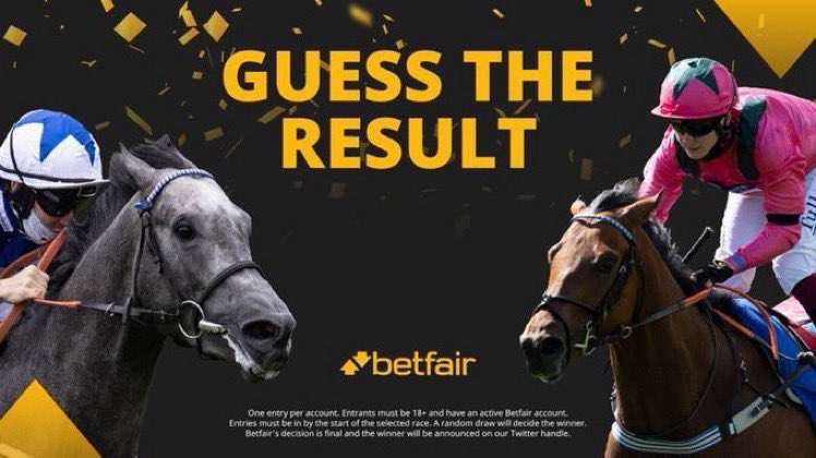 BetfairRacing's tweet photo. 🎁  Saturday's Guess The Result is here and your chance to win a £25 free bet.

🏇 To enter simply RT &amp; REPLY telling us who you think will win the 15:30 at Ascot. 

🏆 One winning guesses will be selected at random https://t.co/w07IzY6Iwy