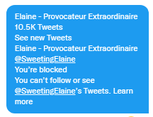 lisahsmithlhs's tweet photo. @SweetingElaine @_DamnBucky Thanks for unblocking me .. Following you Elaine ☺️
It's just more shenanigans 🤦🏻♀️🙄
#Twatterfuckery
The mystery of the #UnknownBlocks
All good now ❤️😉
Thx Buckster 🤗😘
#BlockedByBucky #BlockedByHugh can relate .. https://t.co/vccK3F0NqT