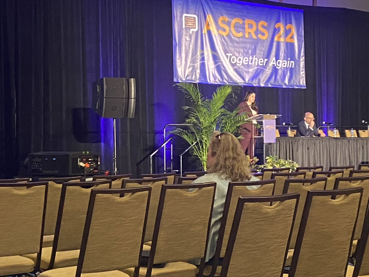 Our outstanding @hillaryrjohnson  presenting on The Use of Protease Inhibitors to Treat Anal Cancer Spheroids Derived From HPV Transgenic Mice, and absolutely killing it! #ASCRS22.