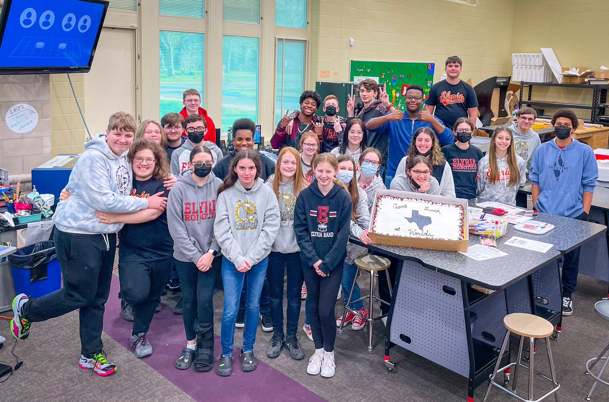 Elyria City Schools (@elyriaschools) on Twitter photo Calling all Pioneers! Join us Sunday, May 1, 7pm at <a href="/ElyriaHigh/">Elyria High School</a> for a sendoff of the six teams that are headed to the World Robotics Championship games in Texas. Let’s cheer out <a href="/ElyriaRobotics/">Elyria Robotics</a> as they board the bus and head out of town bound for Texas! We’re so proud of you all! Calling all Pioneers! Join us Sunday, May 1, 7pm at <a href="/ElyriaHigh/">Elyria High School</a> for a sendoff of the six teams that are headed to the World Robotics Championship games in Texas. Let’s cheer out <a href="/ElyriaRobotics/">Elyria Robotics</a> as they board the bus and head out of town bound for Texas! We’re so proud of you all!