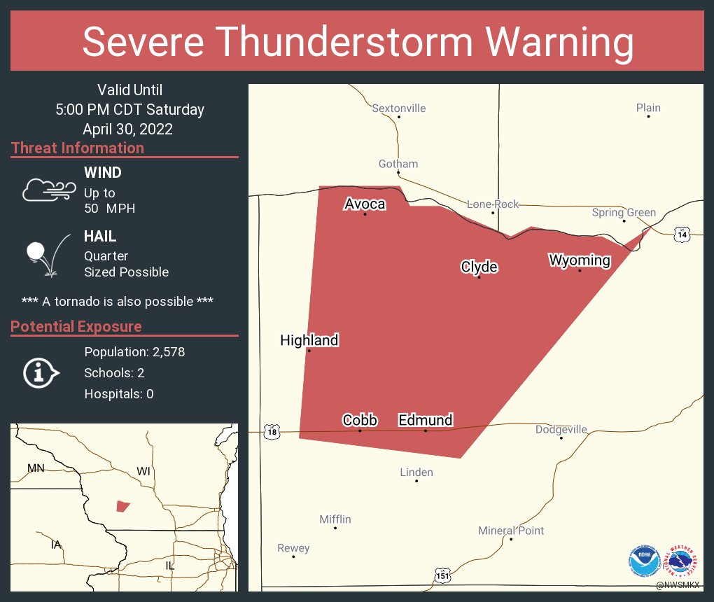 NWS Severe Tstorm on Twitter "Severe Thunderstorm Warning including