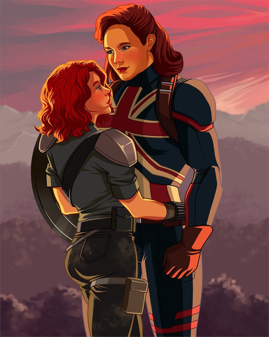 roadsidelunatic's tweet photo. Captain Carter and Black Widow are lesbians, it's a fact! I'm sorry, I don't make the rules. 😌 https://t.co/nbyLs89DOD