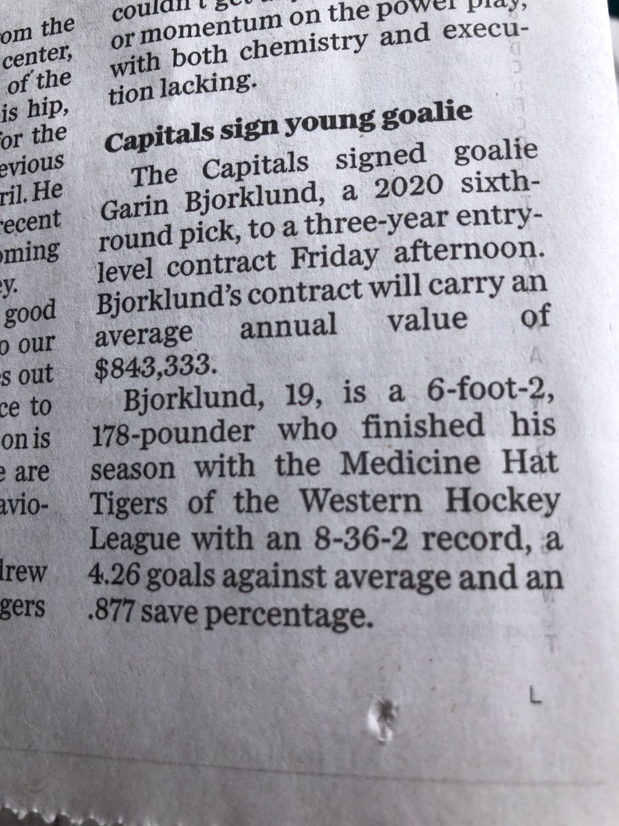 Can anyone explain why a goalie with these stats got a three-year contract worth more than $2.5 million? #caps #nhl #medicinehatmedicineman