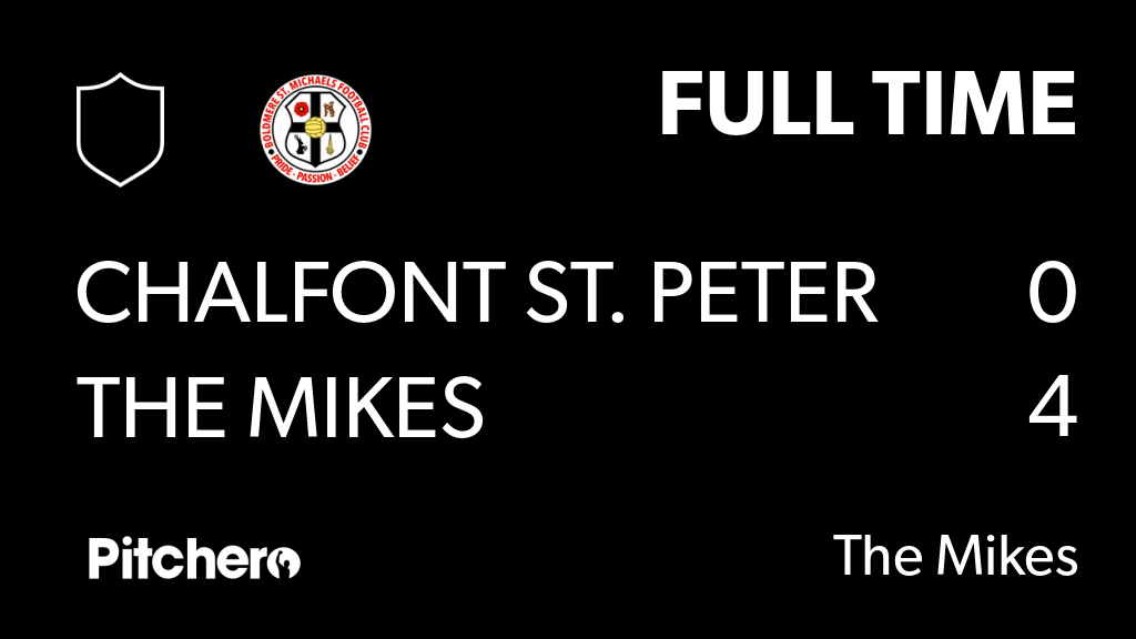 themikesfc's tweet photo. FULL TIME: Chalfont St. Peter 0 - 4 The Mikes
#CHATHE #Pitchero
https://t.co/6IfnHsn1lv https://t.co/TnTK2oaGZv