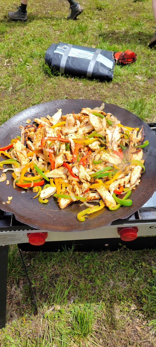 TRubelee's tweet photo. @camp_chef love my Pro, but definitely look at making a wok for it!  Love my plow disc "disco" and the fajitas were killer on it!  Unbelievable heat for it on the stove! https://t.co/n7sdCTKuOo