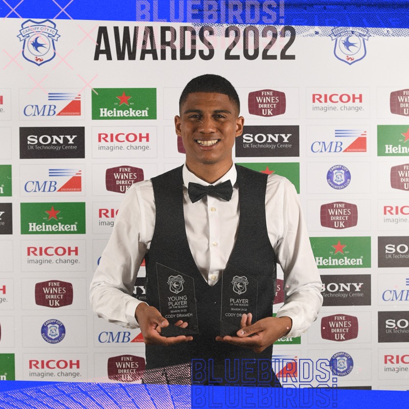 CardiffCityFC's tweet photo. Your 2021/22 Player of the Season... Cody Drameh! 🏆

RT for a chance to win a matchworn shirt, signed by Cody! 👕

#CityAsOne
