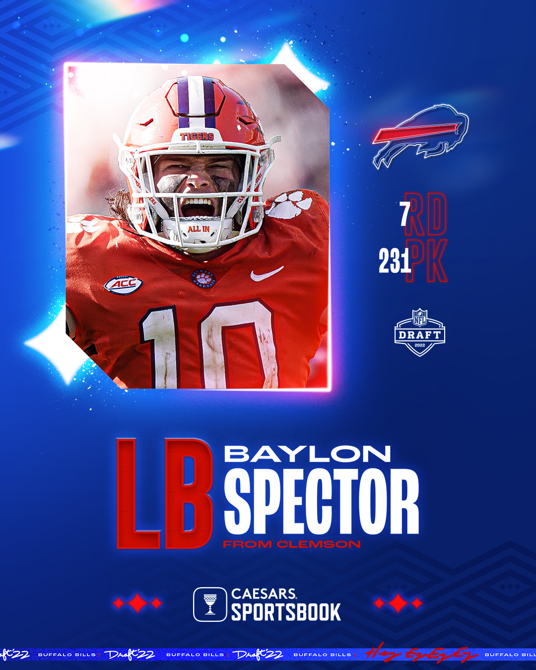 Buffalo Bills on X: 'Our last pick of the 2022 Draft. LB Baylon