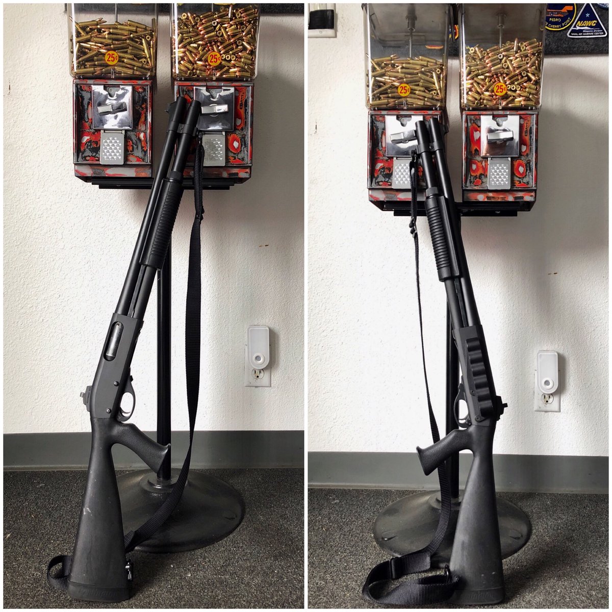 LA_Cerakote's tweet photo. We Cerakoted this Customers Remington 870 in graphite black. We added the sling and shotshell holder to finish the build. Happy Shooting. #870 #remington870 #Losangelescerakote https://t.co/WoM7fw6IDL