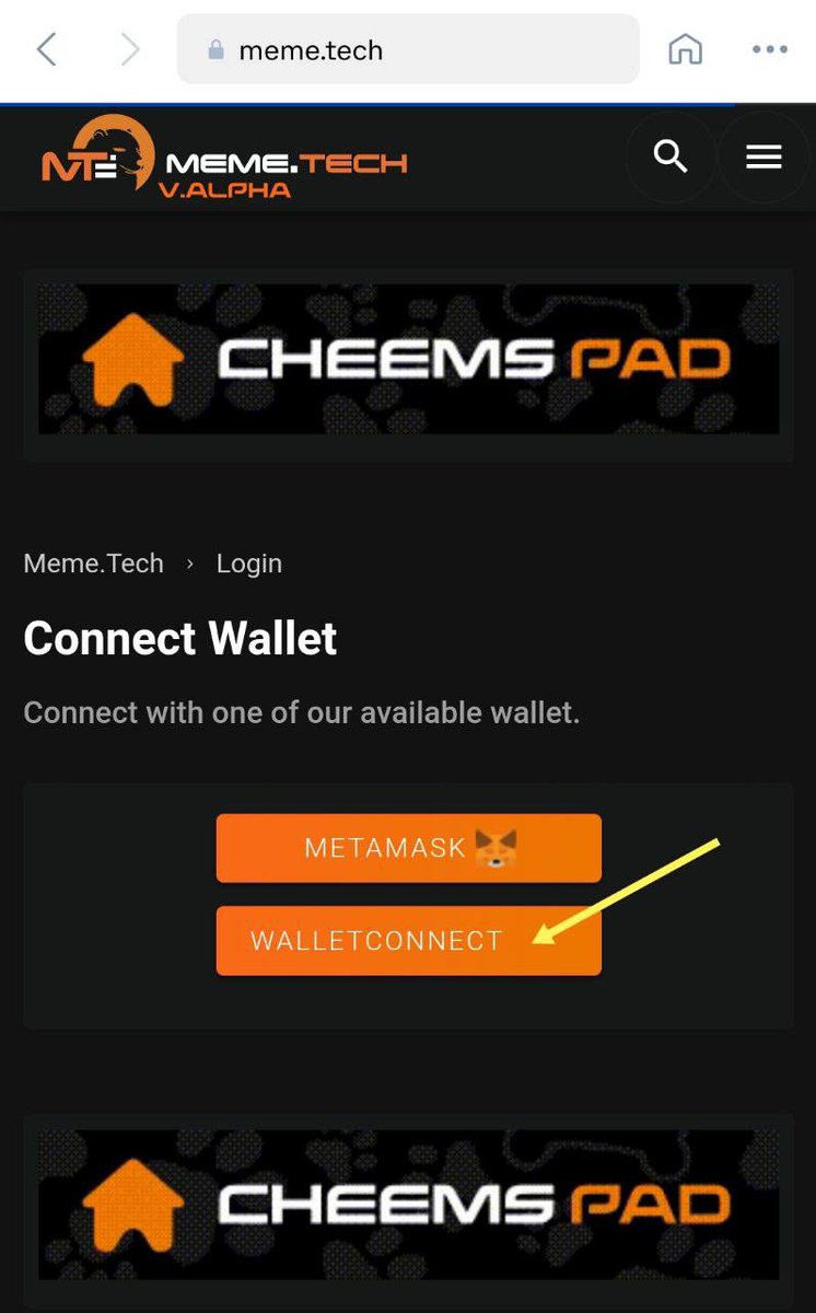 shima_mahani's tweet image. Not only Metamask, Now I can connect MemeTech to Trust Wallet, TokenPocket, Coinbase Wallet etc.🚀🚀🚀🚀🚀🚀🚀🚀🚀🚀🚀
#CheemsInu 
#MemeTech 
#CheemsPad 
@cheemsinu 
@1goonrich 
@MemeTechDefi