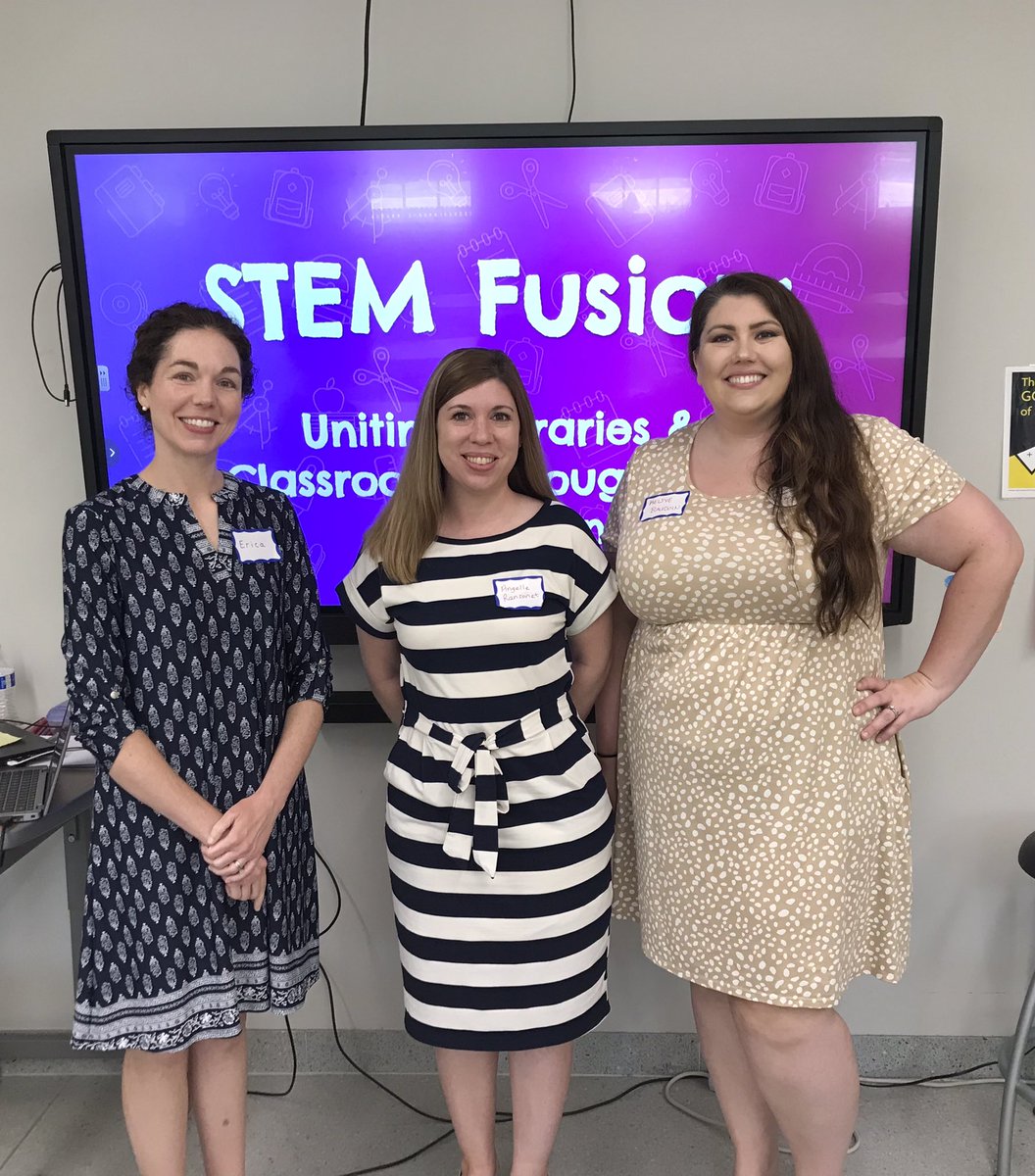 EricaBThompson's tweet photo. Today, I had the privilege of co-presenting two sessions with these two fabulous ladies at the first annual LASL PD Day.
Huge CONGRATULATIONS to KELSYE for being named the 2022 Louisiana School Librarian of the Year!!! I’m over the moon proud of you!!! 🤩 @lagniappelib @LAofSL https://t.co/4HN9MdL0dE